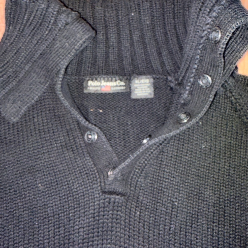 Polo by Ralph Lauren Dark Knit Zip-Up Sweater